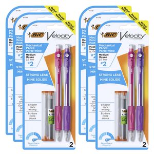 12pc Bic Velocity Mechanical Drawing Pencil Original W/refil Set 0.7mm Assorted