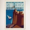 Galrie Estoril Cascais Vintage Travel Poster Captivating Coastal Artwork from Portugal, Wood Frame, 50 x 70cm (20 x 28inch)