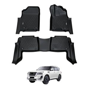 AUSGO Car Floor Mats for Nissan Patrol Y62 2012-Onwards All-Weather Floor Liners