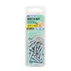 Zenith 3/16" x 18mm Zinc Plated Round Head Bolt And Nut - 20 Pack