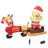 Santaco Christmas Inflatable Gingerbread Man Sleigh Outdoor Decor