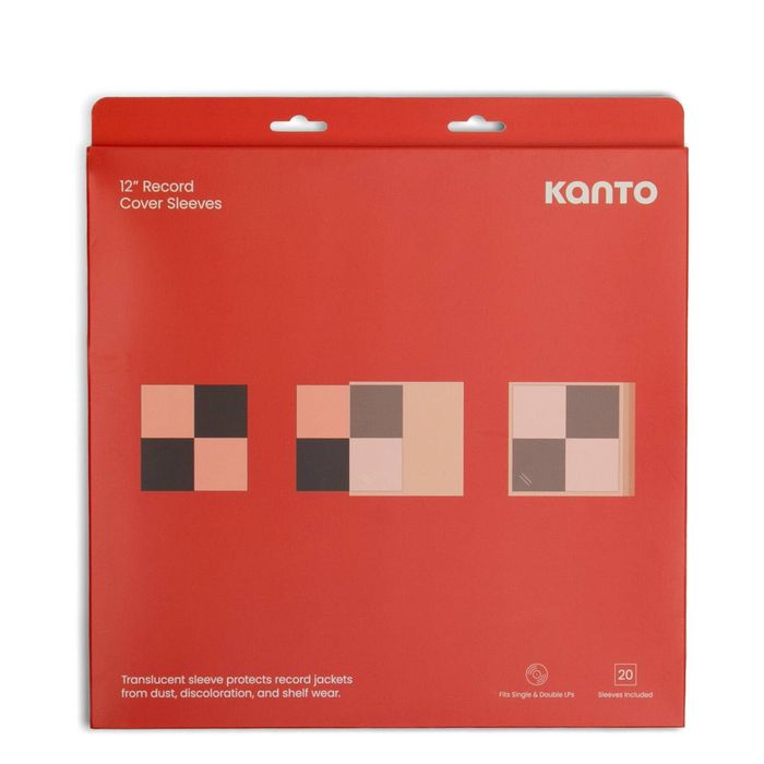 Kanto TT-CS20 Translucent Outer Cover Sleeves for 12" Vinyl Records — 20 Pack