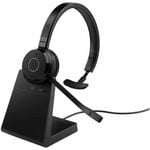 Jabra Evolve 65 TE Wireless Over-the-head, On-ear Mono Headset - Black - Microsoft Teams Certification