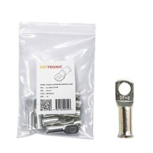 10 Pack of Exotronic 25mm² Copper Lug M8 | Bellmouth