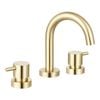 Mondella Brushed Brass Resonance 1/4 Turn Pin Lever Basin Set