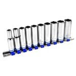 Trojan 10 Piece Deep 3/8 Socket Rail Set 