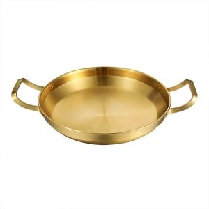 SOGA 24cm Gold Dry Pot – 202 Stainless Steel