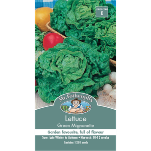Mr Fothergill's Green Mignonette Lettuce Vegetable Seeds