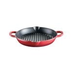 Baccarat Le Connoisseur Cast Iron Round Grill Pan 28X5cm Red
