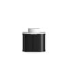 Attica Bentwood Heritage 600mm Matte Black Curved Vanity With Pure White Stone Top