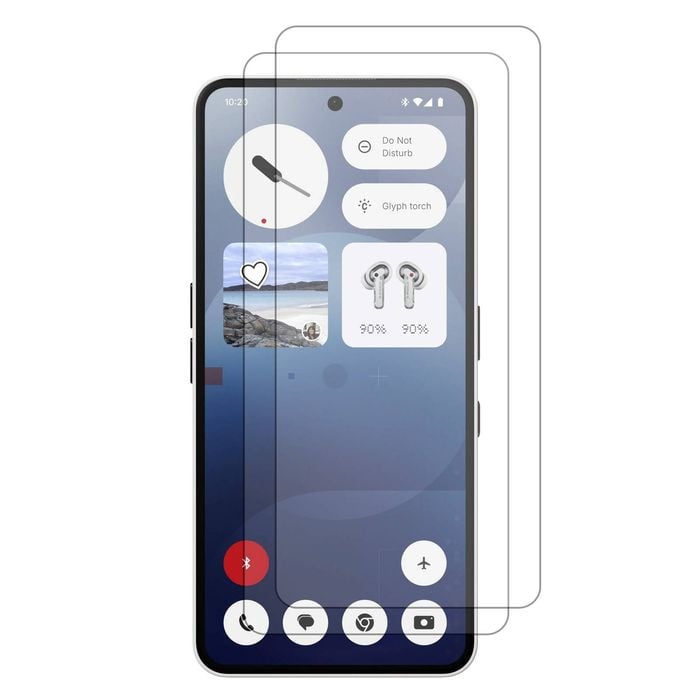 2 Pack MEZON Nothing Phone (3a) Clear Tempered Glass Screen Protectors