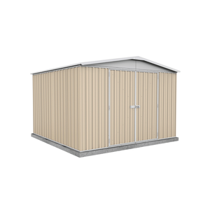 Absco Sheds 3.0 x 2.92 x 2.06m Classic Cream Regent Double Door Garden Shed