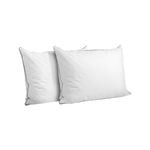 Bedra Pillow Duck Feather Down Standard Pillows Cotton Cover - Twin Pack