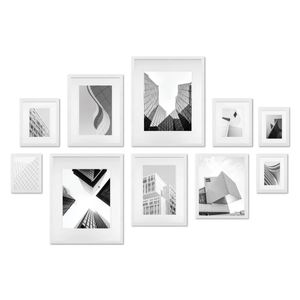Gallery Wall Set - 10 White Photo Frames