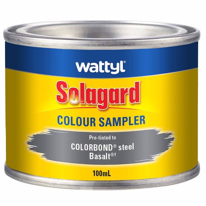 Wattyl 100ml Basalt Low Sheen Pre-tinted Solagard Colour Sampler