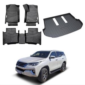 3D All-Weather Floor Mats Boot Liner for Toyota Fortuner 2015-Onwards Customized Car Floor Liners