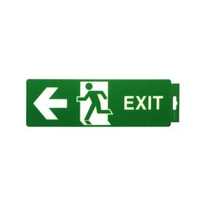 Brutus Exit Left 330 x 110mm Self Adhesive Plastic Sign