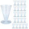 PriceDumb 21x Reusable Medicine Measuring Measure Cups 40ml Clear Plastic Graduated Conical Bulk