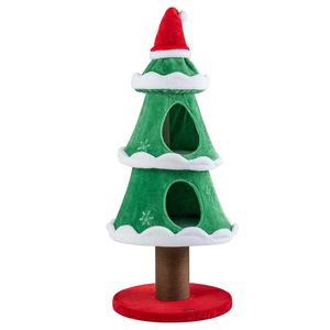 Costway Cat Condo Cat Climbing Furniture Cat Tower-Green