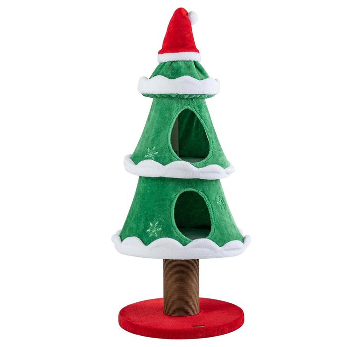 Costway Cat Condo Cat Climbing Furniture Cat Tower-Green