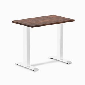 Desky Fixed Height Mini American Rustic Pine Softwood Desk 800 X 500mm White Frame