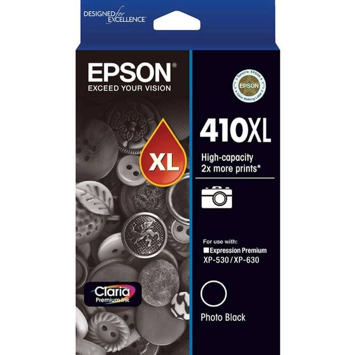 Epson GENUINE Original Epson 410XL Photo Black Ink Cartridge XP-530 XP-630 T340192