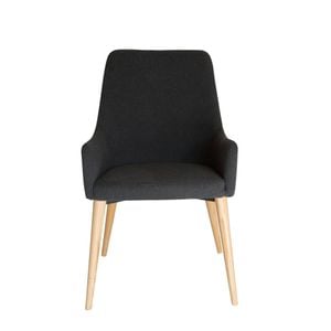 Sk Designer Living | Rio Dining Chair | Natural Legs - Dark Grey Fabric