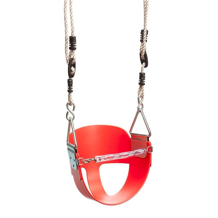Swing Slide Climb Red Plastic Toddler Swing Seat