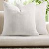 Gioia Casa 2-pack Corduroy Velvet European Pillowcases - 65cm X 65cm, White