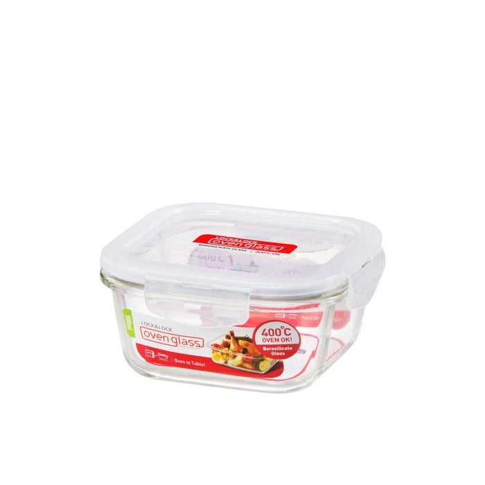 Lock & Lock Square Glass Container 500mL