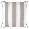 Mojo 45cm Cabana Stripe Grey Cushion Cover With Pipe