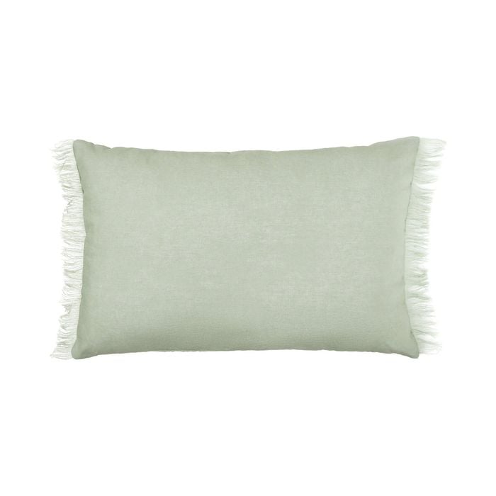 Vintage Design Homewares Sage French Linen Filled Cushion - 35cm x 55cm