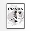 Black And White Stylish Lady   Print 100% Australian Made 60 x 90cm   (Poster)
