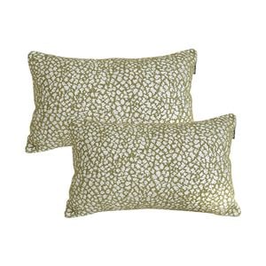 SOGA 2 Pack Olive Green Speckled Throw Pillow 35cm