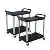 SOGA 2X 845x430x940mm 2 Tier Food Trolley -Black
