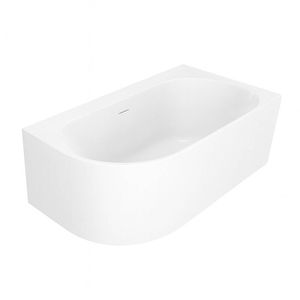 Amelie Deauville 1700mm Corner Bath Rh Gloss White Overflow