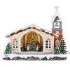 P&P Multicolour Animated Christmas Church Village Scene LED Music Decoration