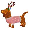 Christabelle 73cm Dachshund Dog Christmas Light Up Display Pine Cone Lights Outdoor Indoor Xmas Yard Lawn Statue