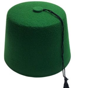 TURKISH HAT Red Green Fez Tarboosh Dress Up Costume Party Moroccan Green