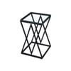 Elegant Collections Black White Glass Beverly Side Table
