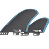 Summer Vibes Quad Mid Keel 4-fin Set Fcsii Compatible - Black / Blue