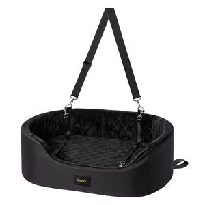 PaWz Dog Car Seat Pet Car Seat Elevated 10cm Plush Oxford Black