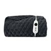 Dreamaker Emmett Premium Textured Faux Fur Electric Heated Throw Blanket Charcoal 130x160cm | Overheat Protection & Washable