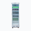 Bromic Upright Display Fridge - 372L - 1 Door - Flat Glass - White with Silver Trim