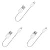 iWill 3 Pack 20cm Short Data Transfer Charger Charging USB Cable Cord for Apple iPhone iPad iPod Bulk White