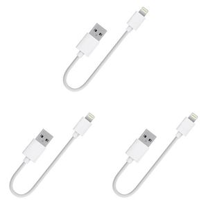 iWill 3 Pack 20cm Short Data Transfer Charger Charging USB Cable Cord for Apple iPhone iPad iPod Bulk White