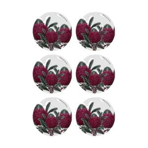 6pk Maxwell & Williams Royal Botanic Garden Ceramic Round Coaster 9.5cm Telopea