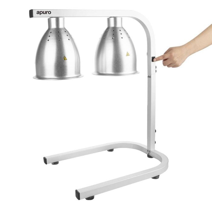 Apuro Double Lamp Infrared Food Warmer Df626-a 800x350x430mm Commercial Kitchen Catering Equipment
