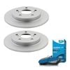 Basco Rear Disc Rotors + Bendix Brake Pads for Toyota Corolla ZRE182 ZRE152R - BRK1031