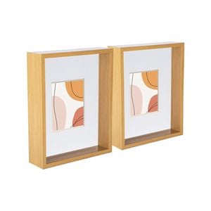 Nicola Spring 8" x 10" 3D Deep Box Photo Frames with White 4" x 6" Mount - Pack of 5